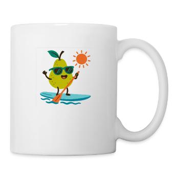 Sportliche Birne - Tasse - Weiß - Rechts