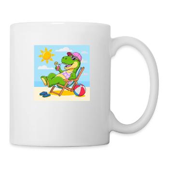Rex on the beach - Mug - white - Right