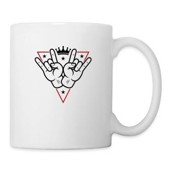 Hand Party Sign Celebrate - Mug - white - Right