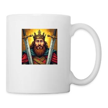 Flux Dev A majestic illustration of Charlemagne - Tasse - Weiß - Rechts
