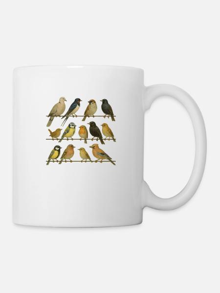 Ornithologue amateur, amoureux des oiseaux - Mug blanc - blanc
