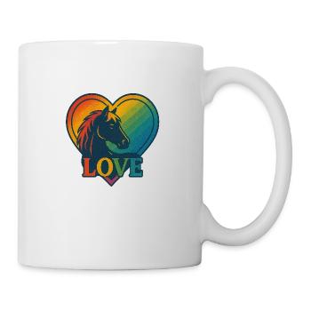 L’amour des chevaux - Mug blanc - blanc - Droite