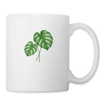 Feuilles de Monstera – Jungle urbaine - Mug blanc - blanc - Droite