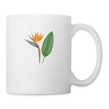 Strelitzia – fleurs exotiques - Mug blanc - blanc - Droite