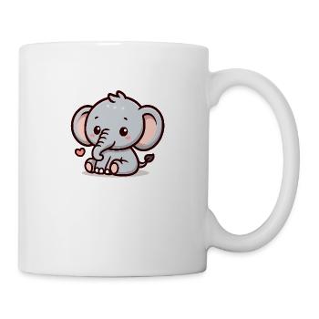 Little Elephant – Cute & Playful - Mug - white - Right
