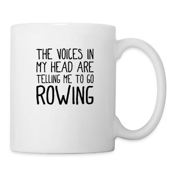 Rowing Quote - Rudern Spruch - Ruderer - Ruderin - Tasse - Weiß - Rechts