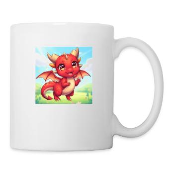 Red Chibi Dragon - Mug - white - Right
