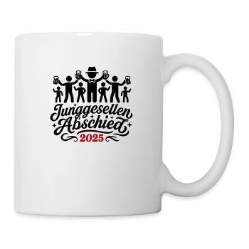 Junggesellen Crew 2025 Jga Lustig - Tasse - Weiß - Rechts