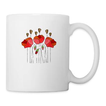 Blumen - Tasse - Weiß - Rechts