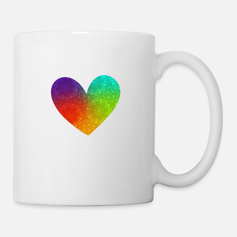 Cœur cœur amour - Mug blanc - blanc