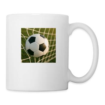 Football - Ballon dans les buts - Mug blanc - blanc - Droite