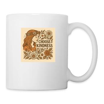 Choose kindness. Flowers. - Tasse - Weiß - Rechts