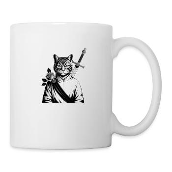 Die Samurai-Katze, die Bushido-Katze - Tasse - Weiß - Rechts