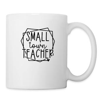 Small Town Teacher Heart Graphic for Educators - Mug - white - Right