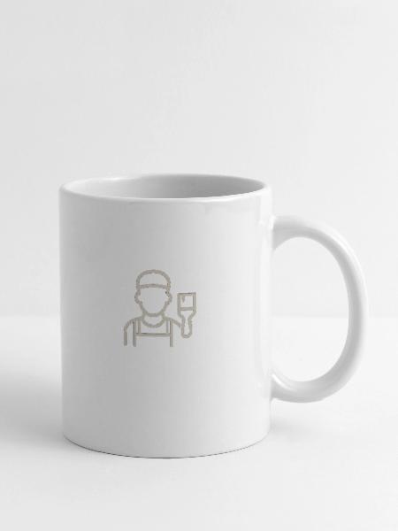 Der Maler - Tasse - Weiß - Rechts