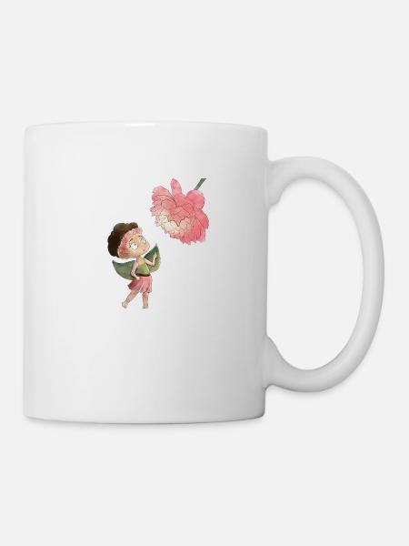 Magical fairy with peony - Mug - white
