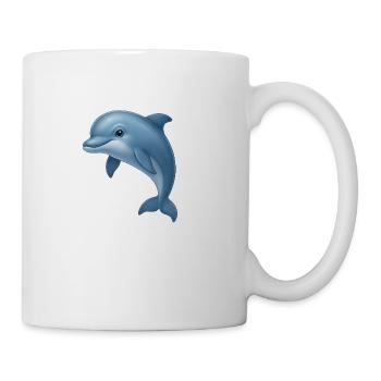 L’amour des dauphins – libre et ludique - Mug blanc - blanc - Droite