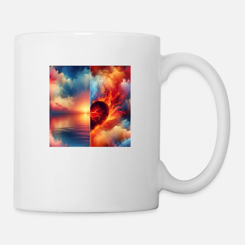 PeacefulMindFierceHeart - Tasse - Weiß