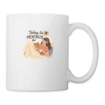 Mentally on Airplane Mode – Cozy Shirt for Introve - Mug - white - Right