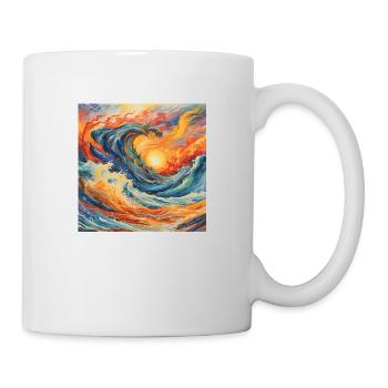 Flammende Flut - Tasse - Weiß - Rechts