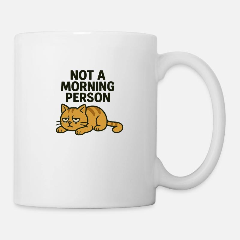 Chat fatigué - Mug blanc - blanc