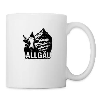 Allgäu Mountains with Cow - Mug - white - Right