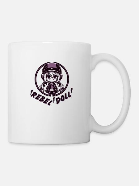 Poupée rebelle - Mug blanc - blanc