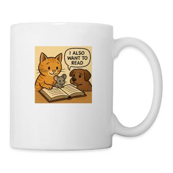 Ich will auch lesen! - Tasse - Weiß - Rechts