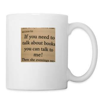 Wenn Sie über Bücher sprechen möchten - Tasse - Weiß - Rechts