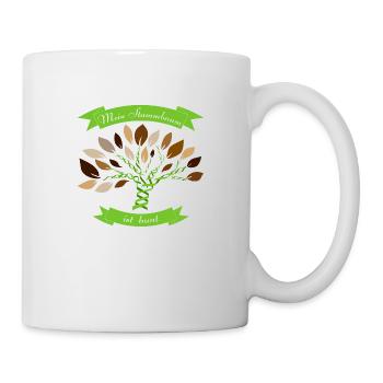 Mein Stammbaum ist bunt - Tasse - Weiß - Rechts