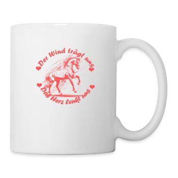 Pferd Herz Wind rosa - Tasse - Weiß - Rechts
