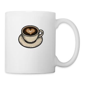 Tasse à café vintage - Mug blanc - blanc - Droite