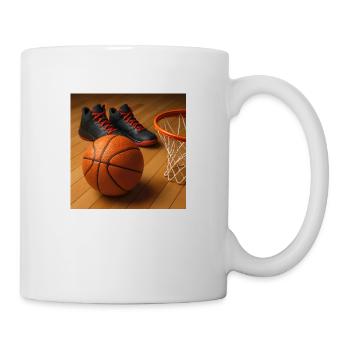 Sports - Basketball, basketball hoop and shoes - Mug - white - Right