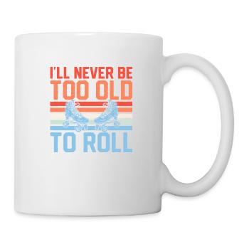 Je ne serai jamais trop vieux pour rouler le roller derby - Mug blanc - blanc - Droite