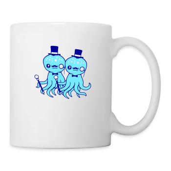 2 Lunettes Monocle Octopus Sir Hat 2 Rich Friends - Mug blanc - blanc - Droite