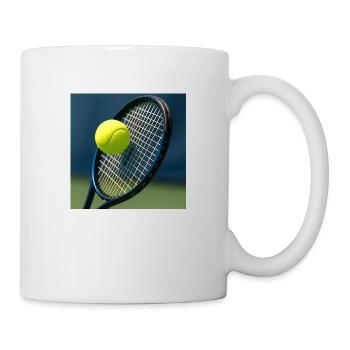 Sports - Tennis, raquette et balle - Mug blanc - blanc - Droite