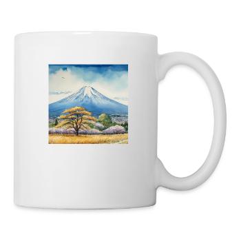 Spring view of Fuji - Mug - white - Right
