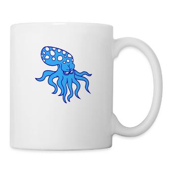Oktopus Kraken Tintenfisch Kopffüßer Böser Blick - Tasse - Weiß - Rechts