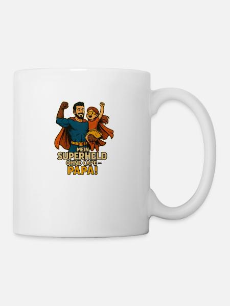 PapaHero - Tasse - Weiß