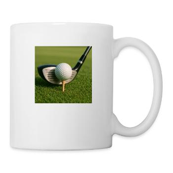 Sport - Golf, Schläger und Ball - Tasse - Weiß - Rechts