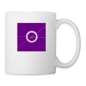 Straßenlaterne abstrakt violett - Tasse - Weiß - Rechts