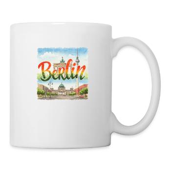 Berlin Aquarell - Tasse - Weiß - Rechts