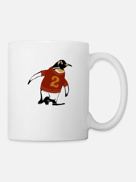 Pinguin mit Hemd 2 - Tasse - Weiß