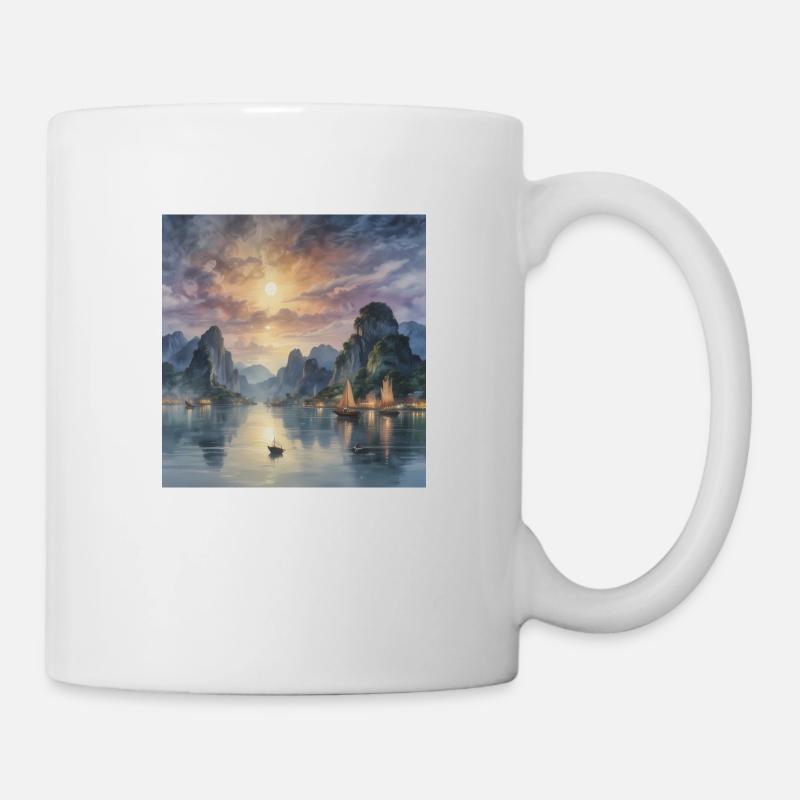 Mystical Dusk in the Far East - Mug - white