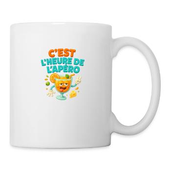 image c'est l'heure de l'apéro - Mug blanc - blanc - Droite