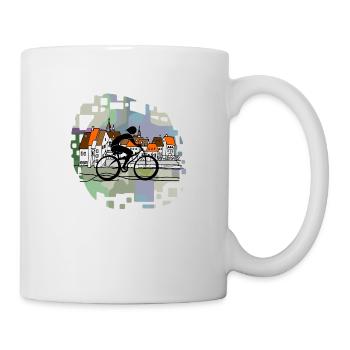 Cycliste - Mug blanc - blanc - Droite
