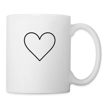 Basic heart black - Mug - white - Right