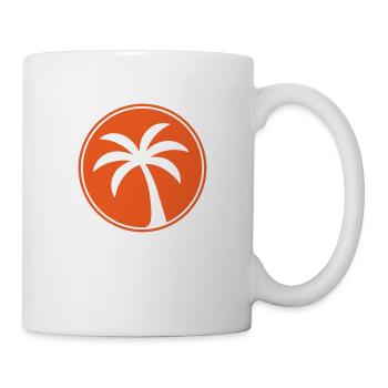 Plage de l’icône de palmier - Mug blanc - blanc - Droite