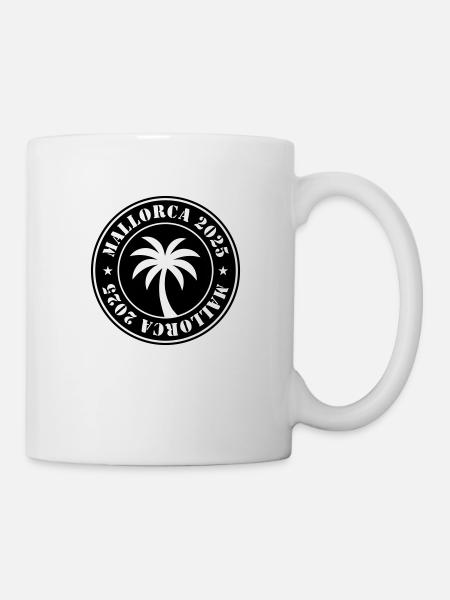 Mallorca 2025 Palme - Tasse - Weiß
