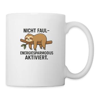 Not lazy - power saving mode - Mug - white - Right